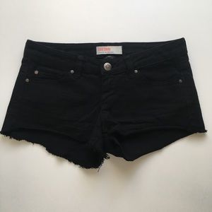 Grg Black Denim Cutoff Shorts